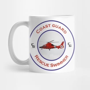 Rescue Swimmer -  US Coast Guard Search and Rescue Helicopter - Dolphin Mug